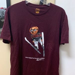 Limited Ralph Lauren Polo Bear Tee - Burgundy